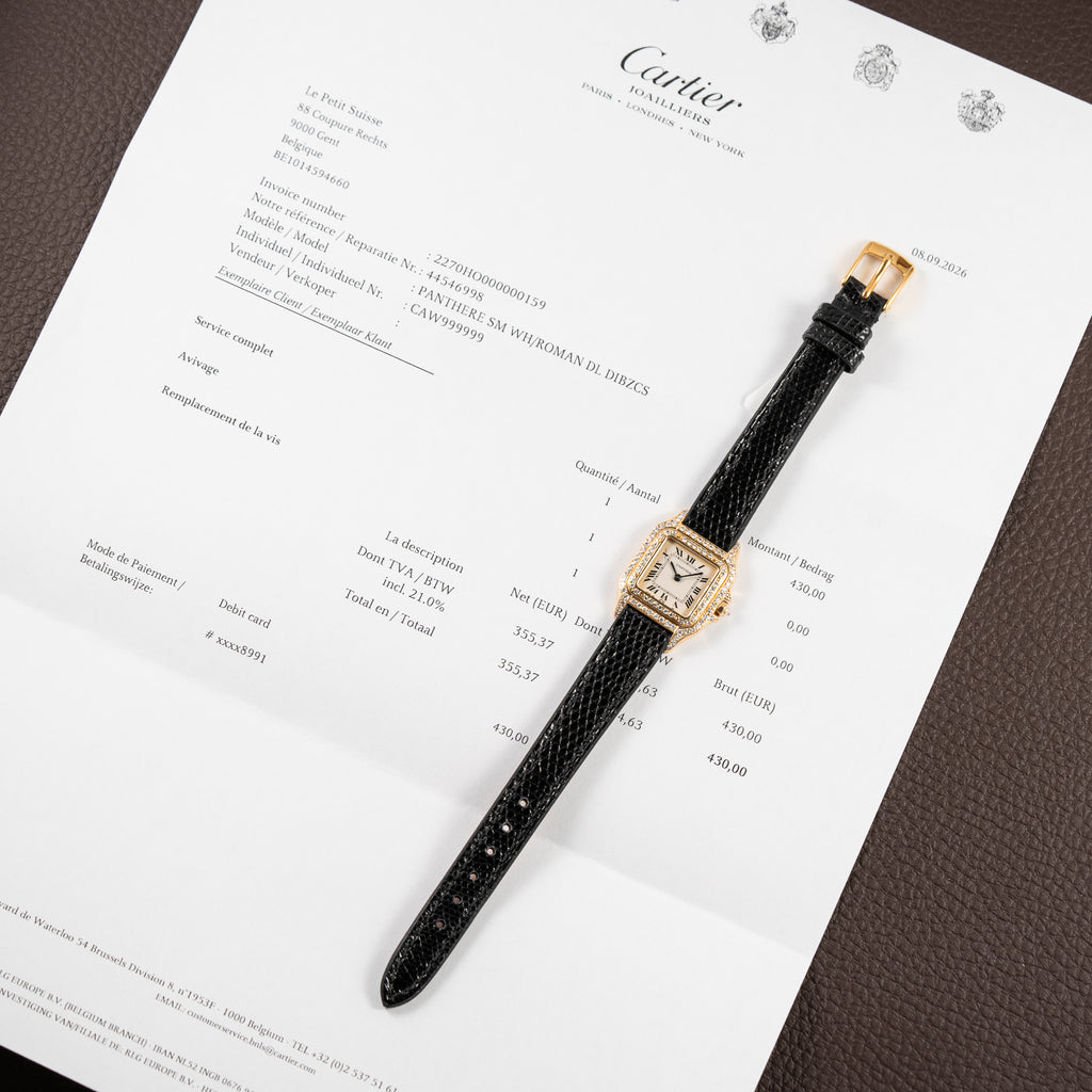 Cartier Panthère Factory Diamond Pavé 18K Yellow Gold PM w/ Cartier Service 2026 Ref. 8057929