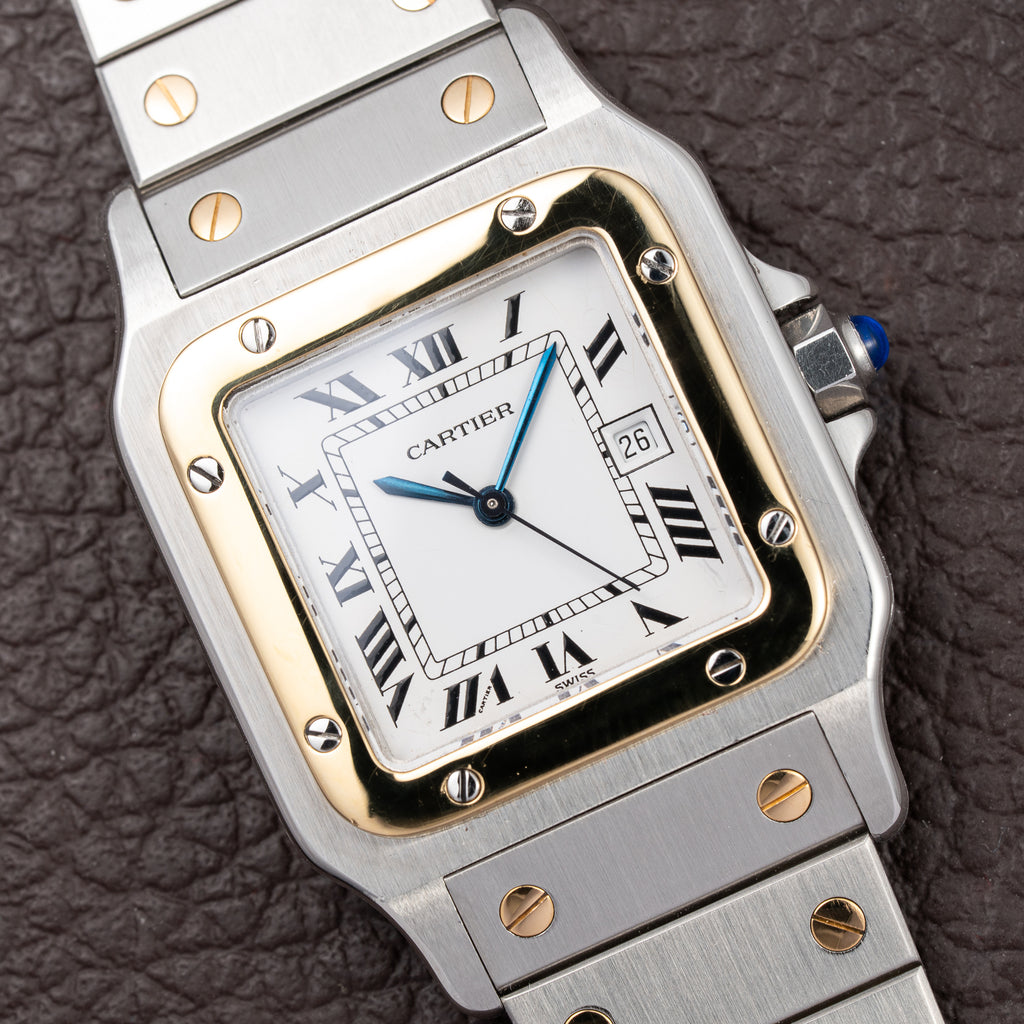 Cartier Santos Carrée Gold & Steel Automatic GM Ref. 2961 From 1980s