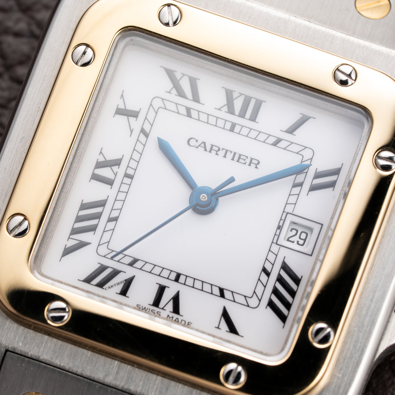 Cartier Santos Carrée Gold & Steel GM Automatic Ref. 2961 from 1980s