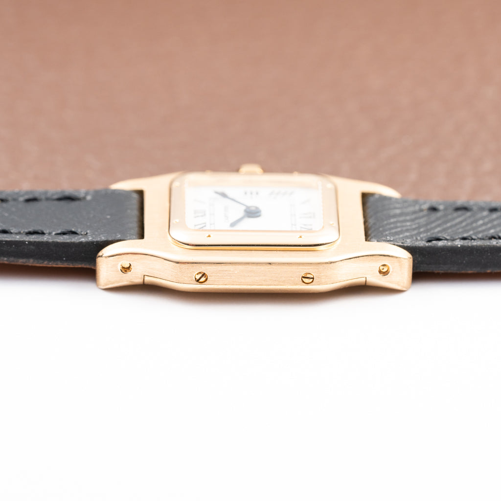 Cartier Santos Dumont PM 18K Yellow Gold Quartz Ref 66024 from 1990s