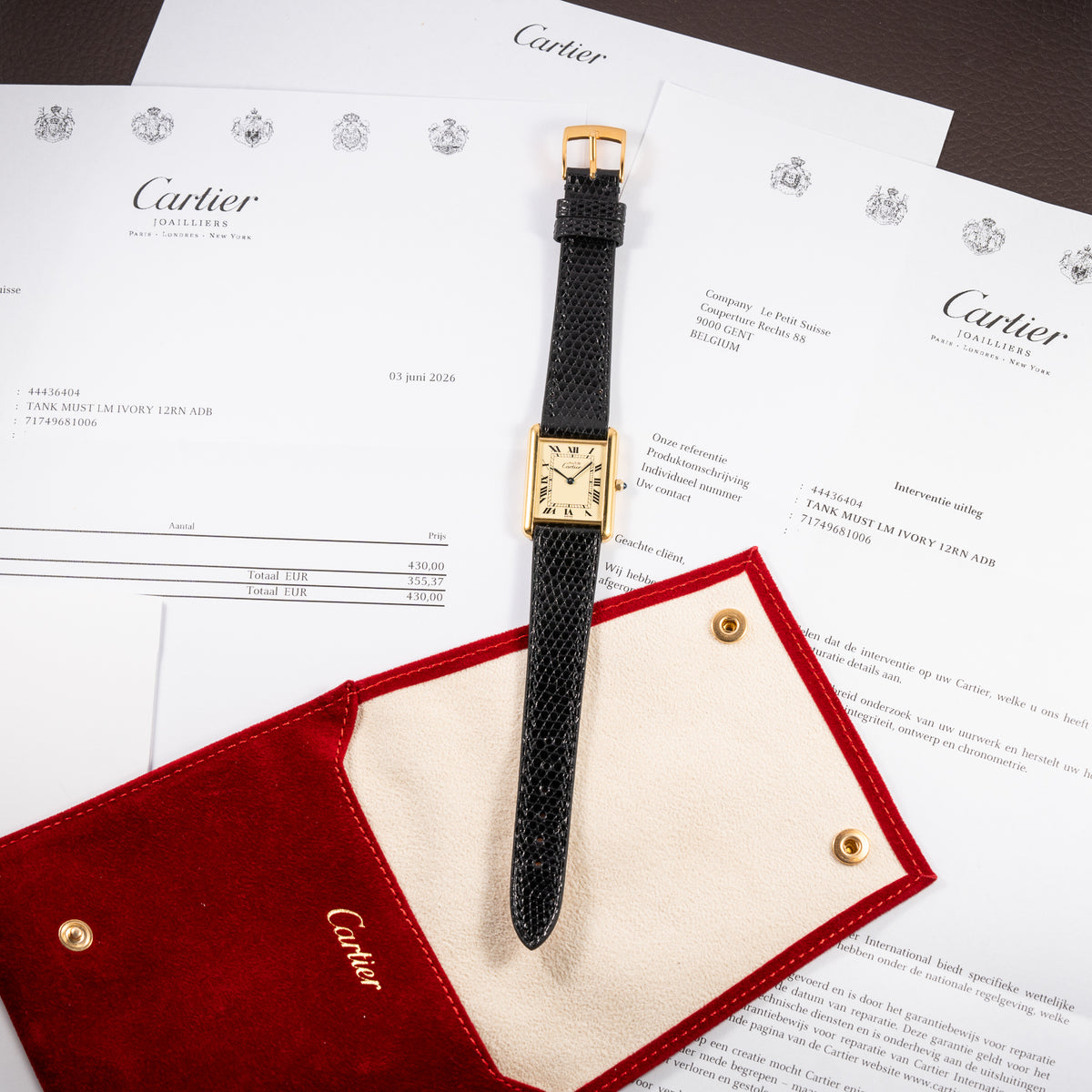 Cartier Tank Must de Lemon Roman Dial Vermeil With Cartier Service 2026 2y Warranty Ref 6 81006 from 1980s
