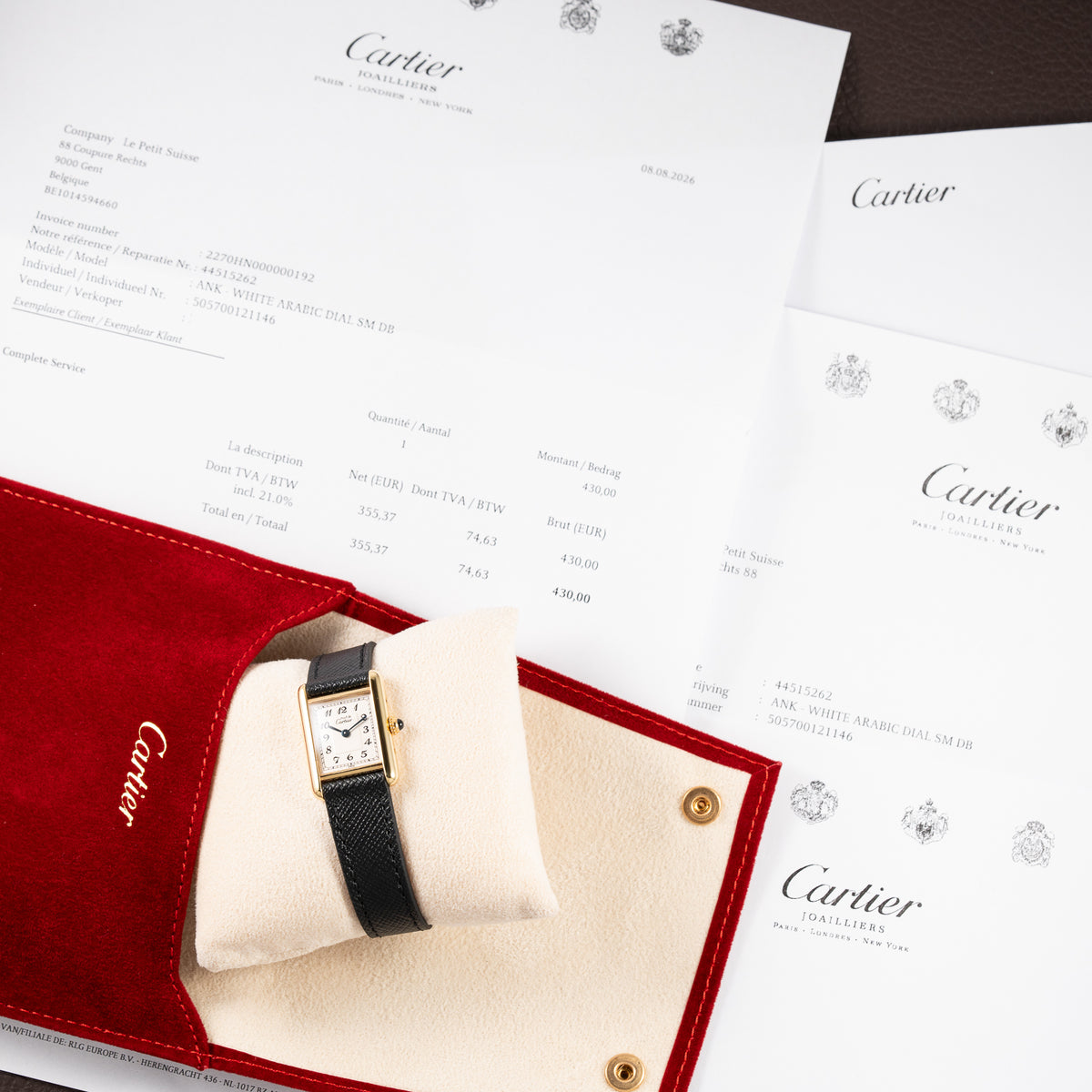 Cartier Tank Must de Breguet Numerals Dial Vermeil Quartz Cartier Serviced 2026 PM Ref. 5057001 from 1990s