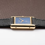 Cartier Tank Lady Must de Vermeil Lapis Lazuli Blue Dial PM From 1980s