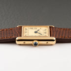 Cartier Tank Must de Roman Lemon Dial Vermeil PM 1980s