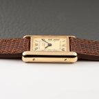 Cartier Tank Must de Roman Lemon Dial Vermeil PM 1980s