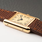 Cartier Tank Must de Roman Lemon Dial Vermeil PM 1980s