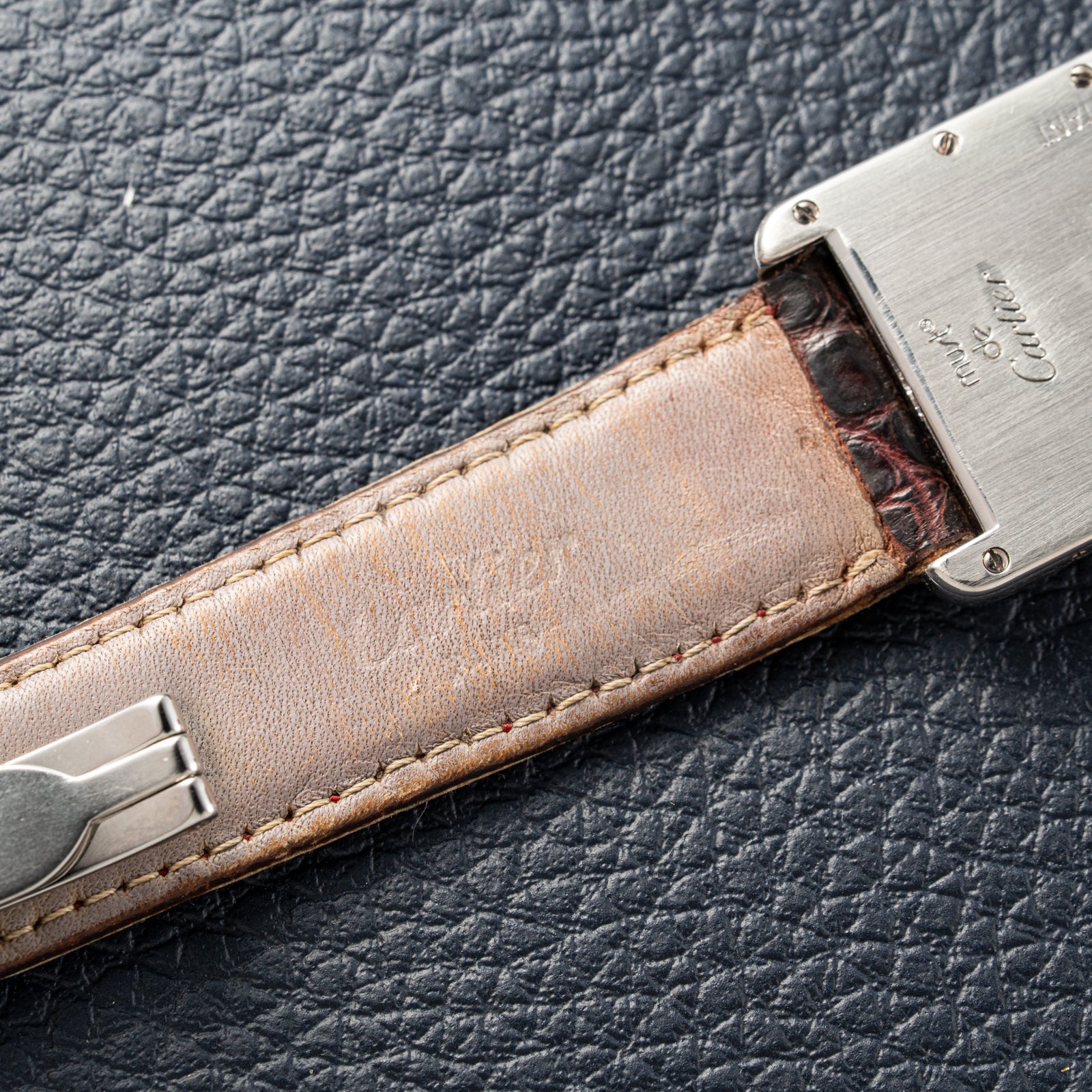 Cartier Tank Must de Large GM Blue Roman Dial 925 Silver Ref. 2414