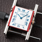 Cartier Must de Tank Silver White Roman Dial GM Reference 690006 from 1990s