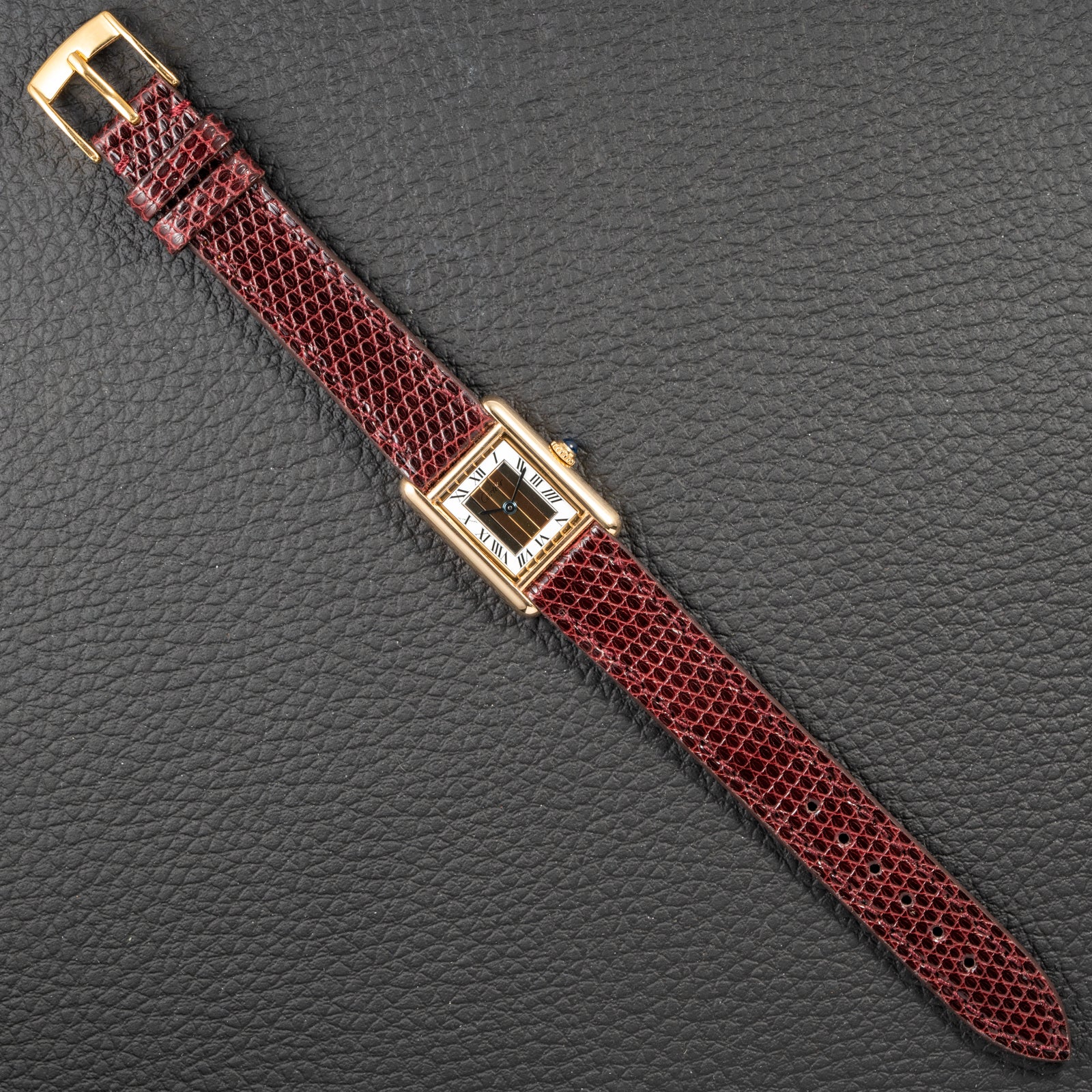Cartier Tank Must de Vermeil ‘Trinity' Tricolor Dial PM Ref 5057001 from 1990s