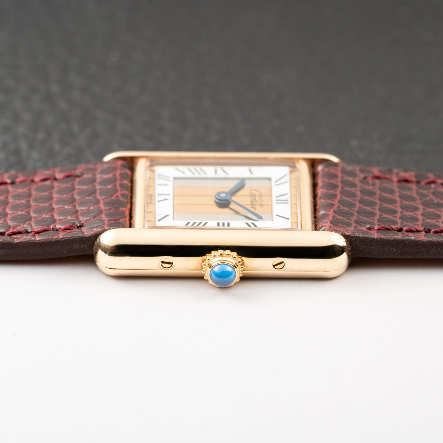 Cartier Tank Must de Vermeil ‘Trinity' Tricolor Dial PM Ref 5057001 from 1990s