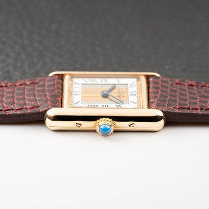 Cartier Tank Must de Vermeil ‘Trinity' Tricolor Dial PM Ref 5057001 from 1990s