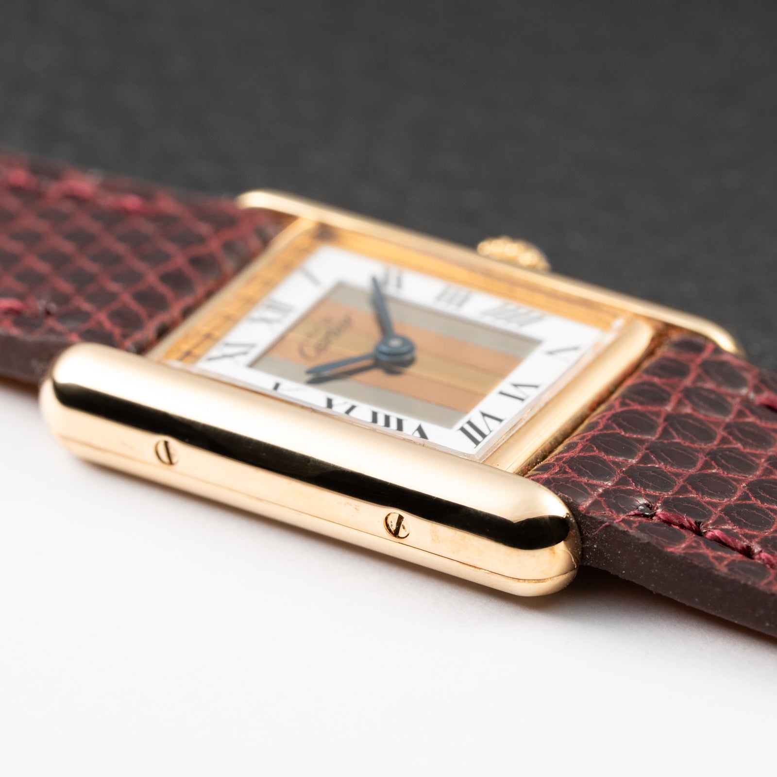 Cartier Tank Must de Vermeil ‘Trinity' Tricolor Dial PM Ref 5057001 from 1990s