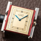 Cartier Must de Tank Vermeil Art Deco Roman Dial GM Reference 6 81006