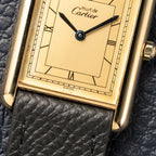 Cartier Must de Tank Vermeil Art Deco Roman Dial GM Reference 6 81006