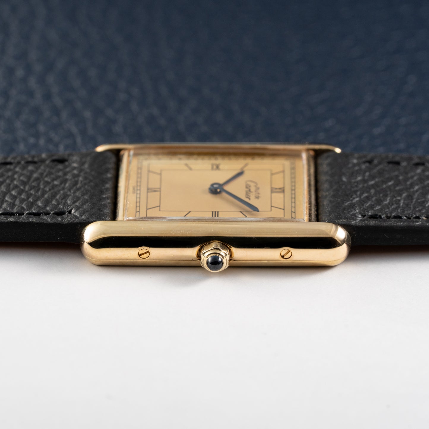Cartier Must de Tank Vermeil Art Deco Roman Dial GM Reference 6 81006