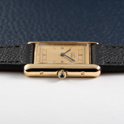 Cartier Must de Tank Vermeil Art Deco Roman Dial GM Reference 6 81006