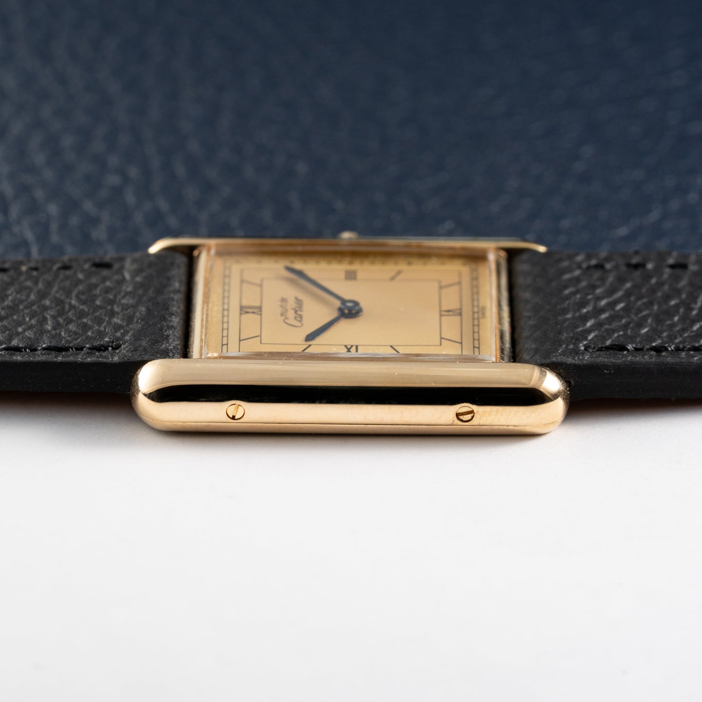 Cartier Must de Tank Vermeil Art Deco Roman Dial GM Reference 6 81006