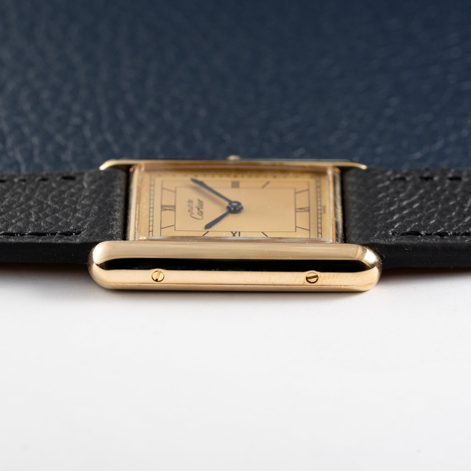 Cartier Must de Tank Vermeil Art Deco Roman Dial GM Reference 6 81006