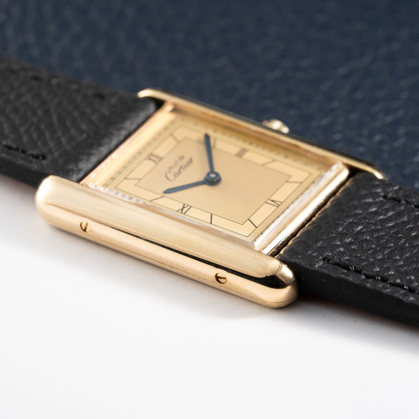 Cartier Must de Tank Vermeil Art Deco Roman Dial GM Reference 6 81006