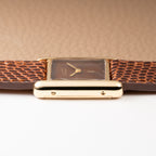Cartier Tank Must de Vermeil ‘Turtle Shell’ Brown Wood Chocolate Dial PM 1980s