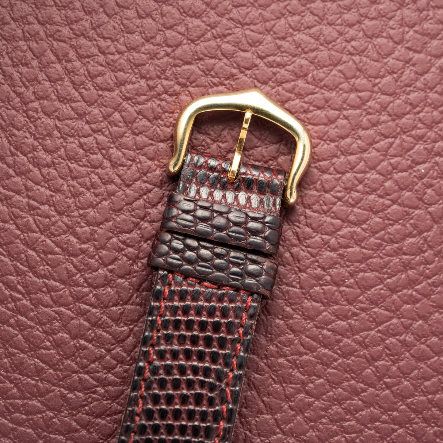 Cartier Tank Must de Red Burgundy Dial GM Vermeil Full Set from 1983