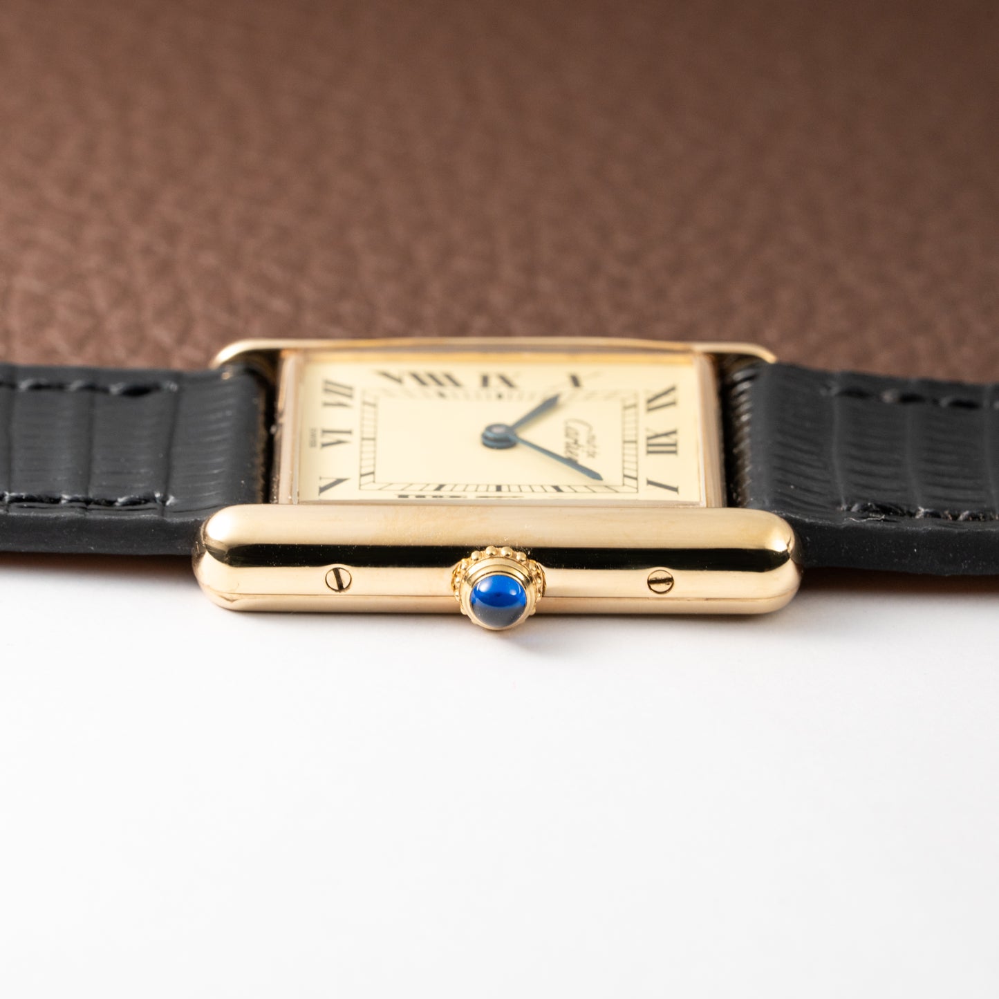 Cartier Tank Must de Vermeil Lemon Romen Dial Ref 590005 Full Set from 1990
