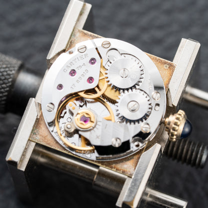Cartier Tank Must de Roman Lemon Dial Vermeil  PM 1980s