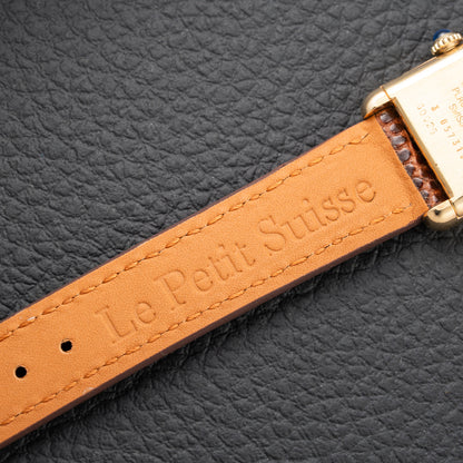 Cartier Tank Must de Roman Lemon Dial Vermeil  PM 1980s