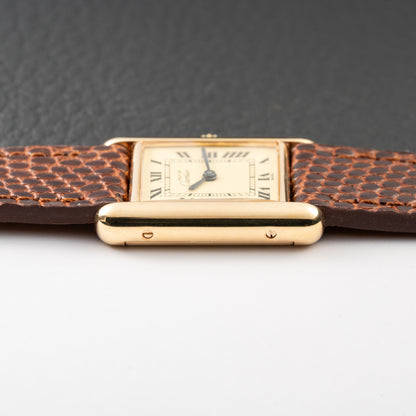 Cartier Tank Must de Roman Lemon Dial Vermeil  PM 1980s