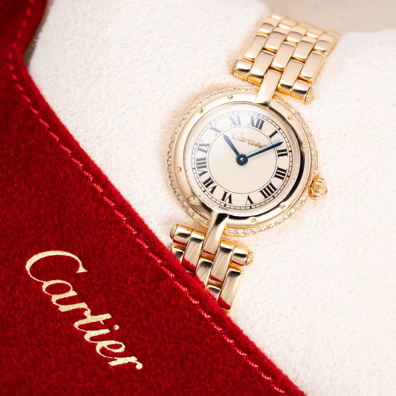 Cartier Panthère Ronde Vendôme Factory Diamond 18K Yellow Gold PM Cartier Service 2026 Ref. 66920 From 1990