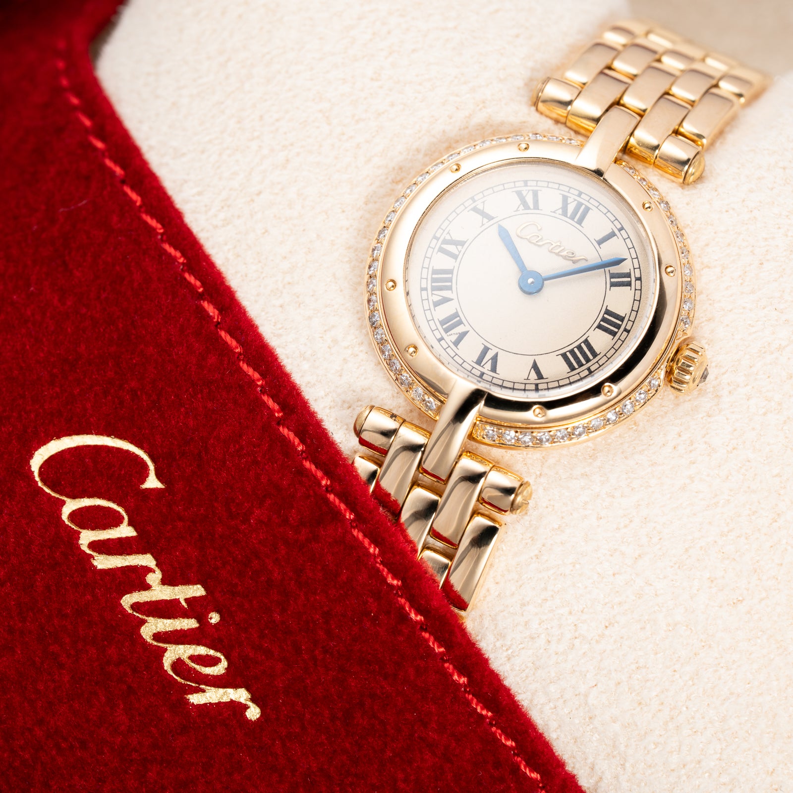 Cartier Panthère Ronde Vendôme Factory Diamond 18K Yellow Gold PM Cartier Service 2026 Ref. 66920 From 1990
