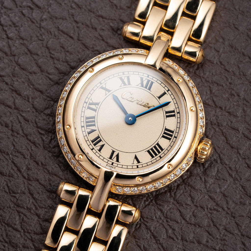 Cartier Panthère Ronde Vendôme Factory Diamond 18K Yellow Gold PM Cartier Service 2026 Ref. 66920 From 1990