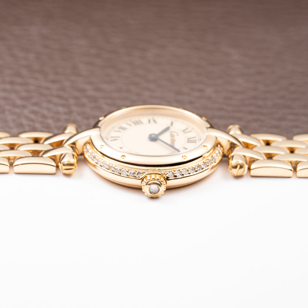 Cartier Panthère Ronde Vendôme Factory Diamond 18K Yellow Gold PM Cartier Service 2026 Ref. 66920 From 1990