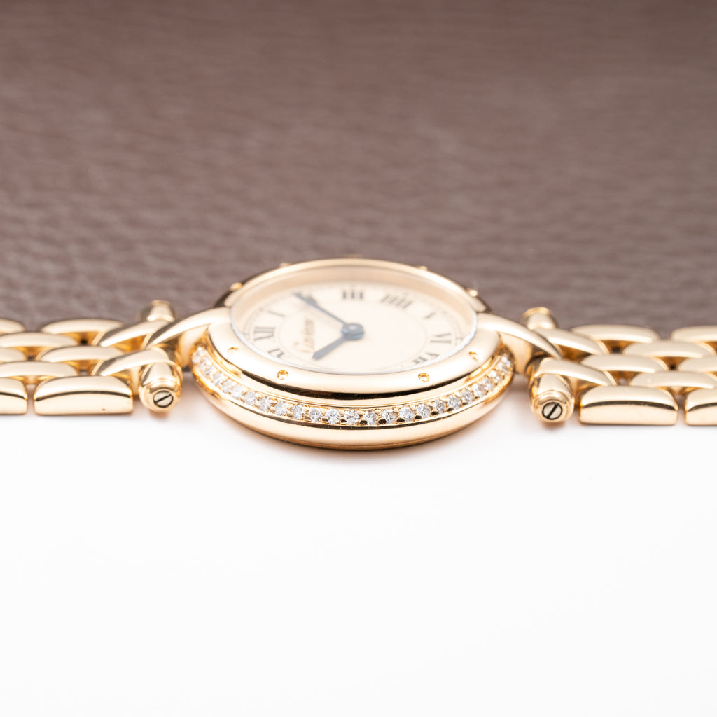 Cartier Panthère Ronde Vendôme Factory Diamond 18K Yellow Gold PM Cartier Service 2026 Ref. 66920 From 1990
