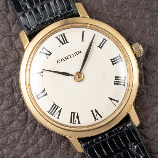 Cartier Retailed Baume et Mercier 18k Yellow Gold with Stock Numbers Ref 36493 from 1970s