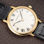 Cartier Retailed Baume et Mercier 18k Yellow Gold with Stock Numbers Ref 36493 from 1970s