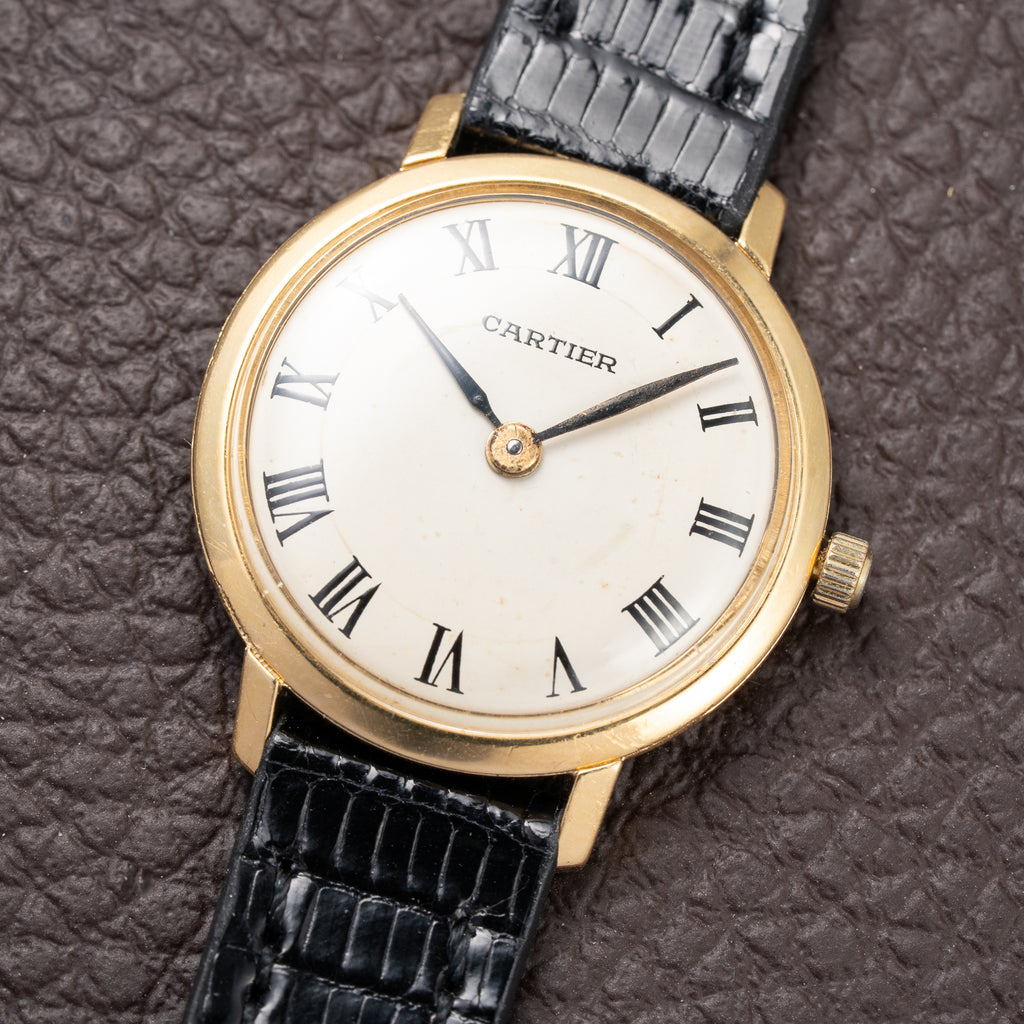 Cartier Retailed Baume et Mercier 18k Yellow Gold with Stock Numbers Ref 36493 from 1970s