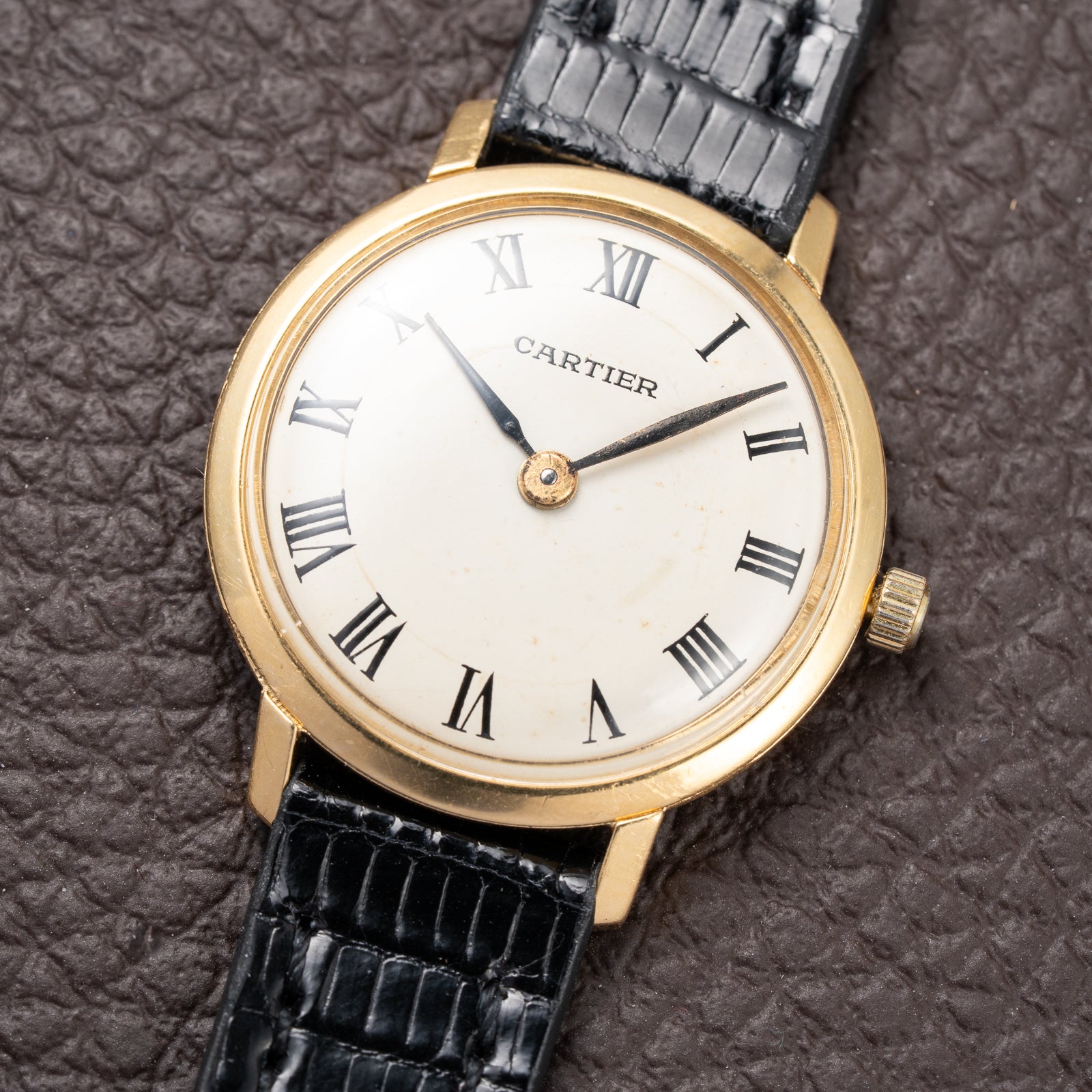 Cartier Retailed Baume et Mercier 18k Yellow Gold with Stock Numbers Ref 36493 from 1970s