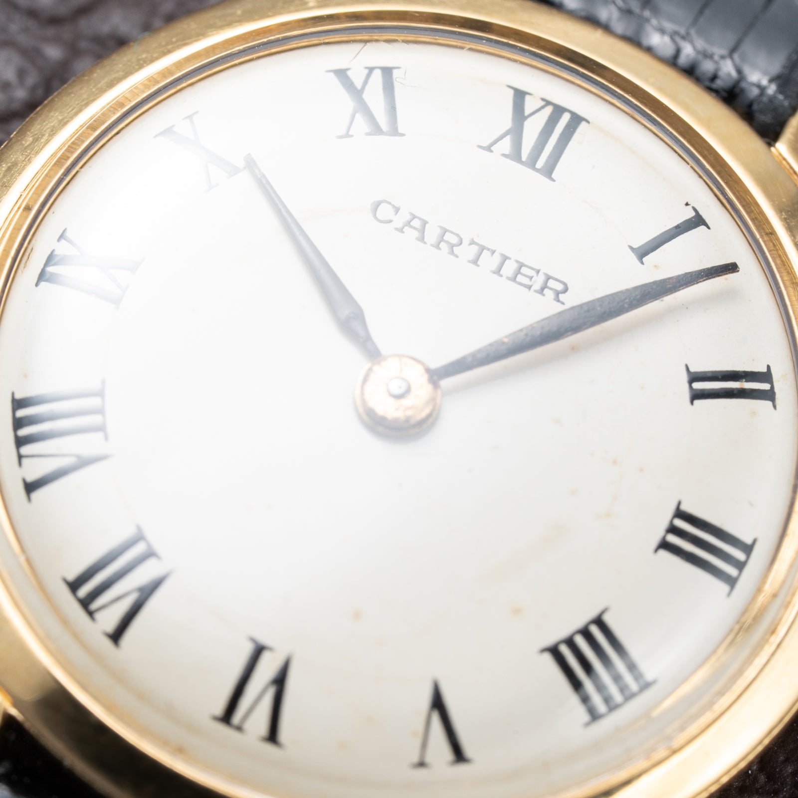 Cartier Retailed Baume et Mercier 18k Yellow Gold with Stock Numbers Ref 36493 from 1970s