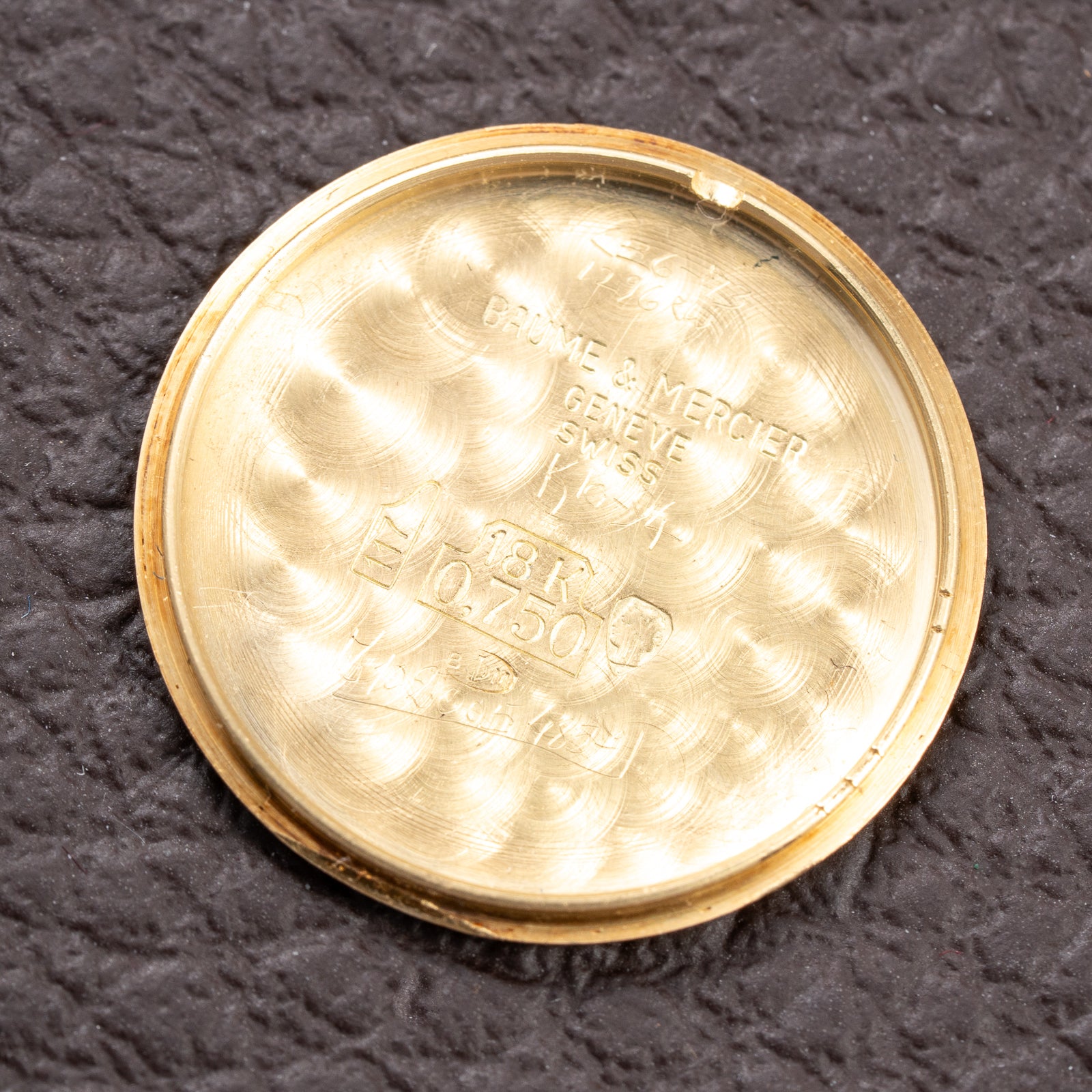 Cartier Retailed Baume et Mercier 18k Yellow Gold with Stock Numbers Ref 36493 from 1970s