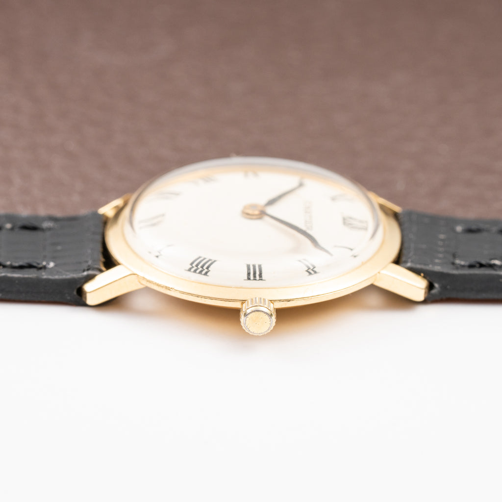 Cartier Retailed Baume et Mercier 18k Yellow Gold with Stock Numbers Ref 36493 from 1970s