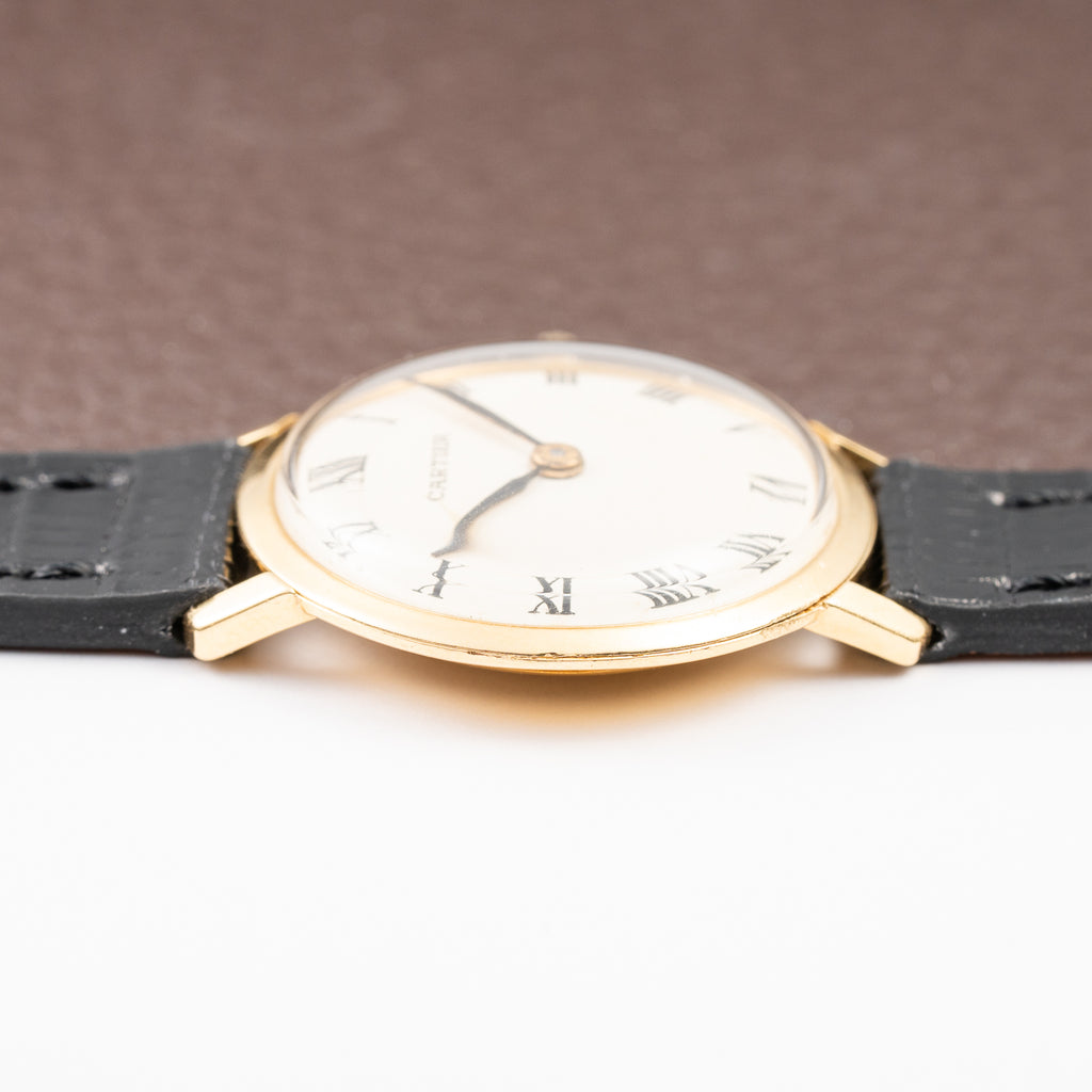 Cartier Retailed Baume et Mercier 18k Yellow Gold with Stock Numbers Ref 36493 from 1970s