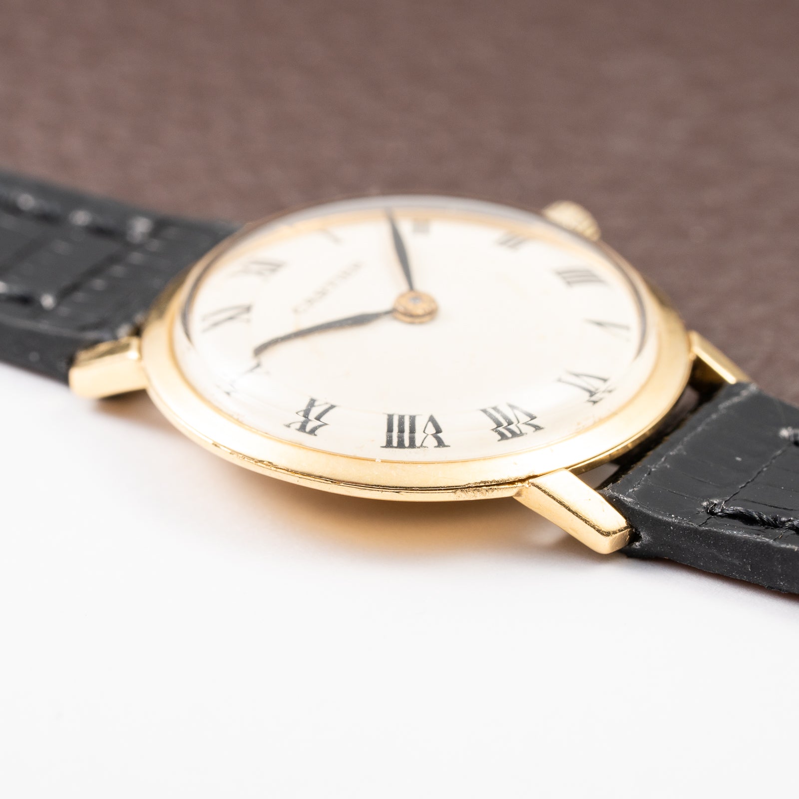Cartier Retailed Baume et Mercier 18k Yellow Gold with Stock Numbers Ref 36493 from 1970s