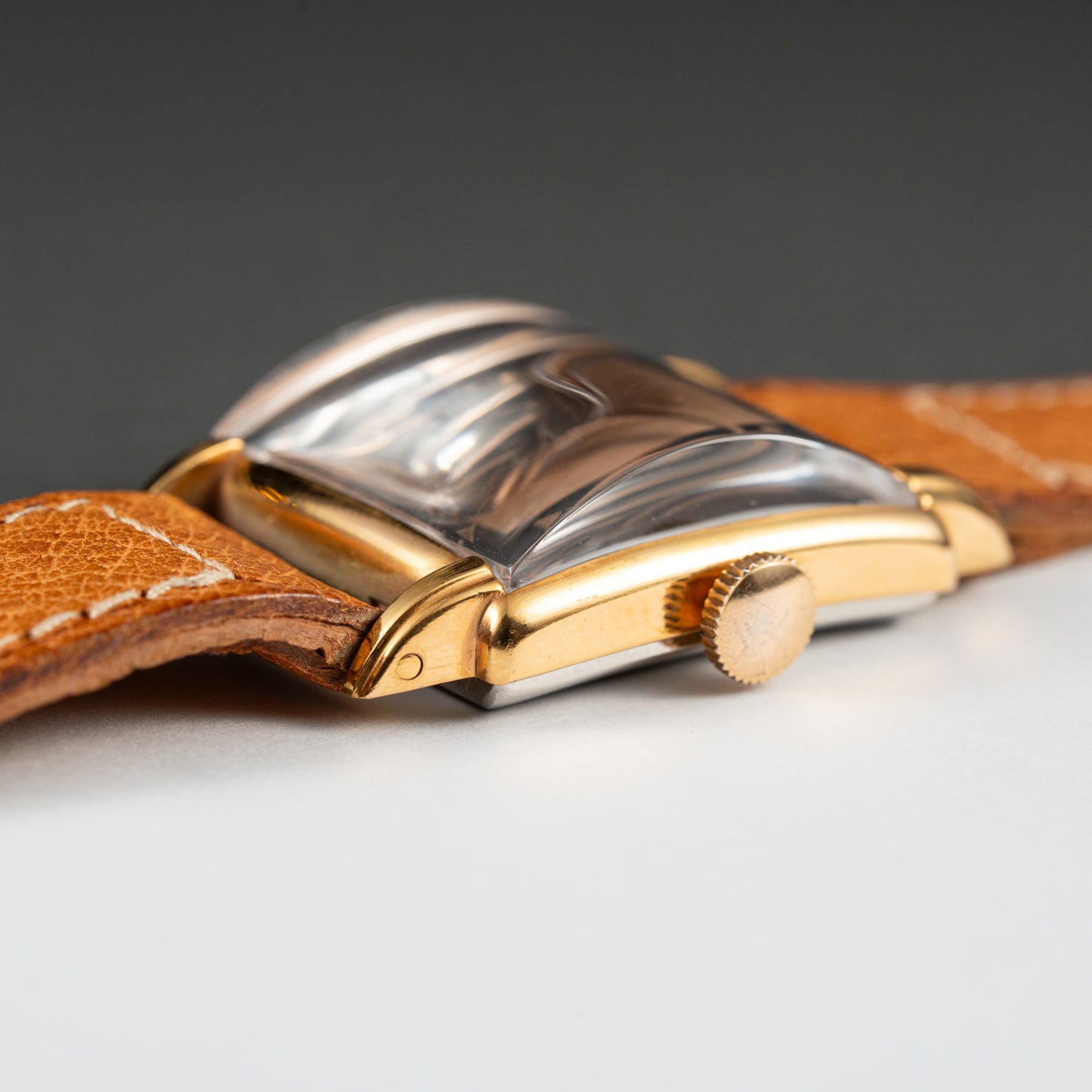 Certina NOS Square Two Tone Black & Salmon Dial 1940/50s