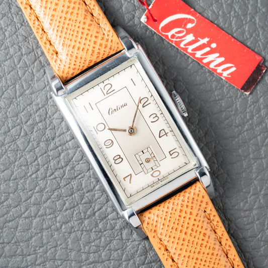 Certina Oversize Fancy Tank NOS from the 1940s/50s
