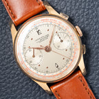 Charles Nicolet Tramelan Chronograph 18k Rare Oversized Column-Wheel Landeron 39 from the 1940s