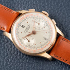 Charles Nicolet Tramelan Chronograph 18k Rare Oversized Column-Wheel Landeron 39 from the 1940s