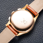 Charles Nicolet Tramelan Chronograph 18k Rare Oversized Column-Wheel Landeron 39 from the 1940s