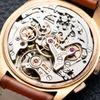 Charles Nicolet Tramelan Chronograph 18k Rare Oversized Column-Wheel Landeron 39 from the 1940s