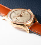 Charles Nicolet Tramelan Chronograph 18k Rare Oversized Column-Wheel Landeron 39 from the 1940s